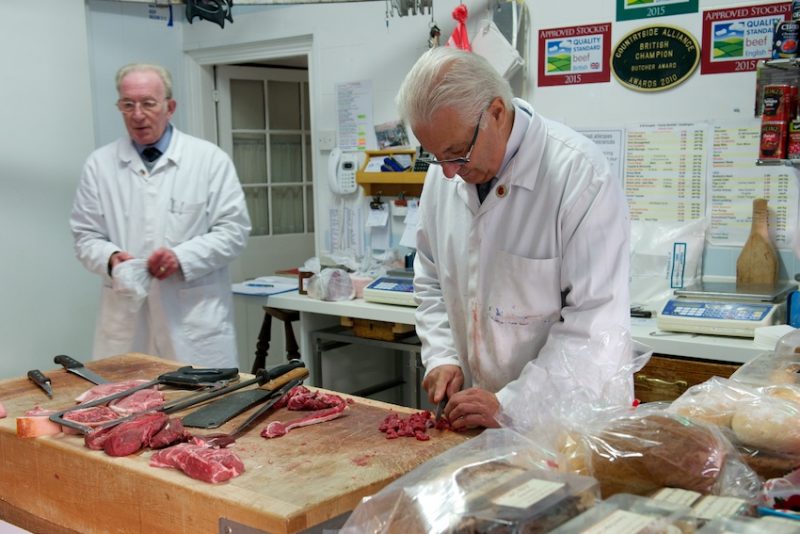 Terry and Bruce, the highly respected butchers of Doughty's.