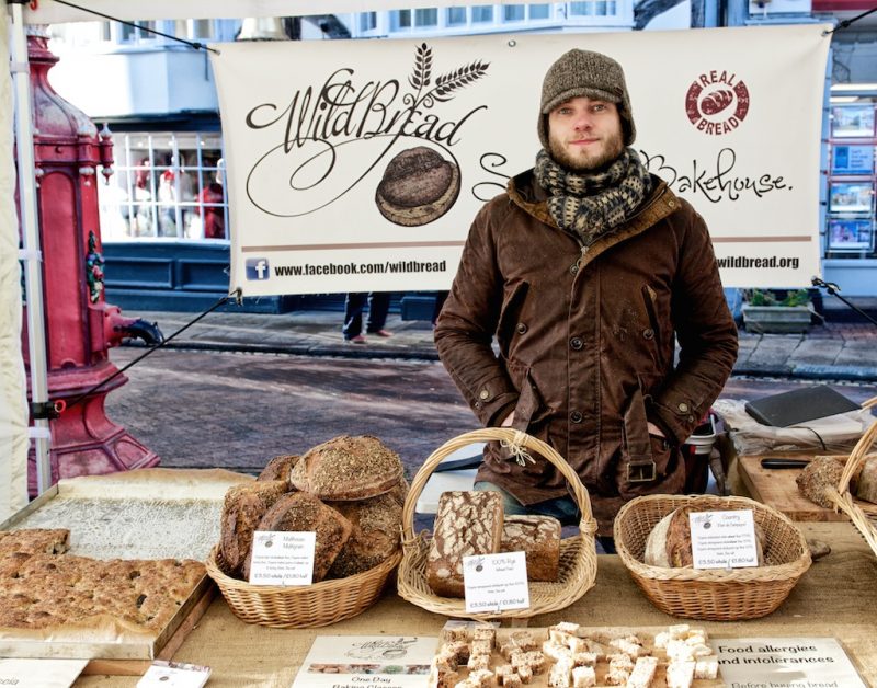 Bakery: James in Faversham market on a frosty January morning