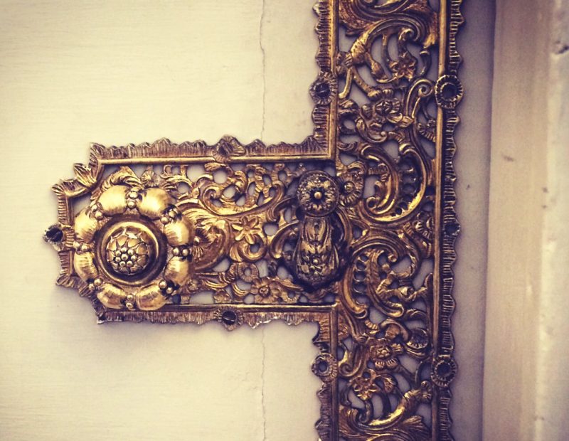 Ornate door furniture in the Alexander Centre, built as a luxurious home in the 1860s for the brick maker Henry Barnes; now taken over by the Alexander Centre Community Interest Company, and benefitting the town.