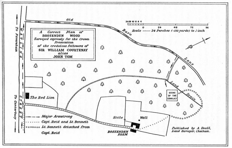 A plan of The Battle of Bossenden Wood. Hernhill.net