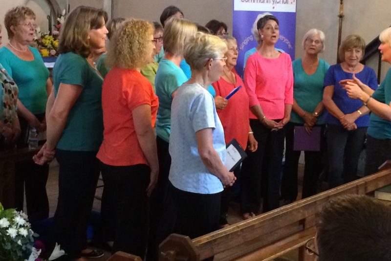 Singing at the Davington Summer Concert: 'Davington Church has adopted us'