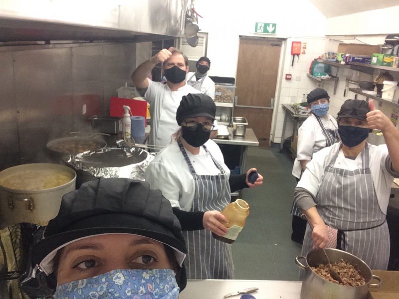Dave Elliott and his kitchen team producing food for the NHS staff at Medway Hospital