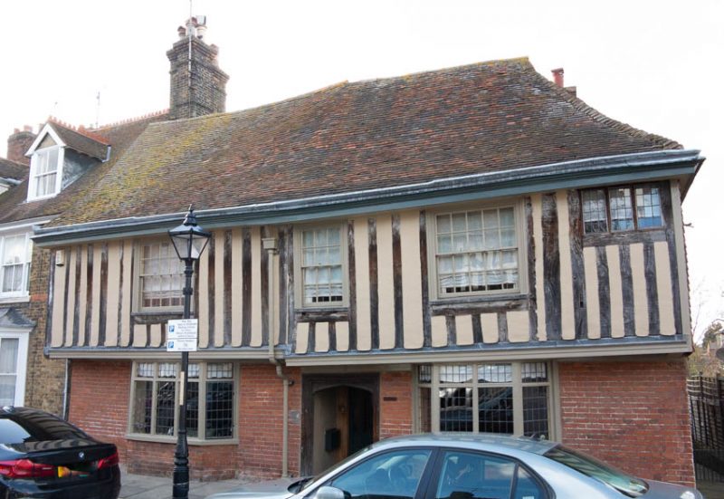 The Old Globe, Abbey Street, c.1519 with early 19th century glazing. It was once an inn.