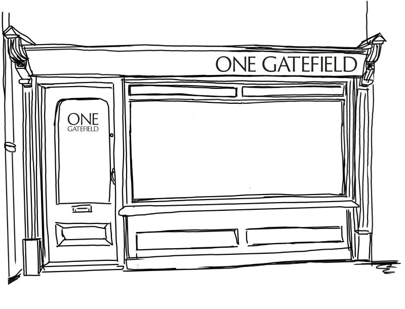 At the time of writing, One Gatefield is being painted. Kate Halfpenny's sketch