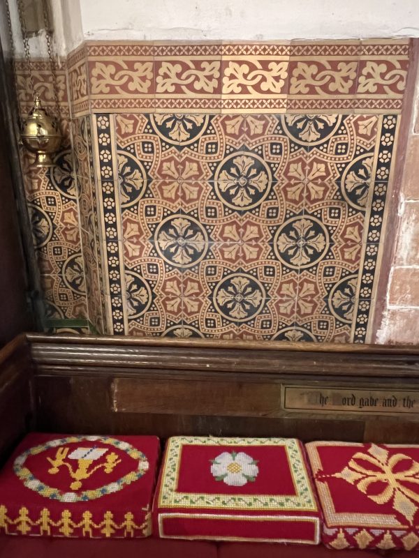 A fine example of ecclesiastical Victorian tile work