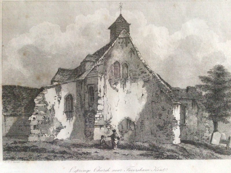 A view of the church from the North West engraved by F W L Stockdale published in 1810.