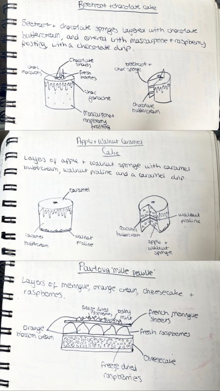 Ella's notes and sketches