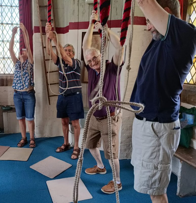 The energetic bellringers of St Mary's Church inFaversham
