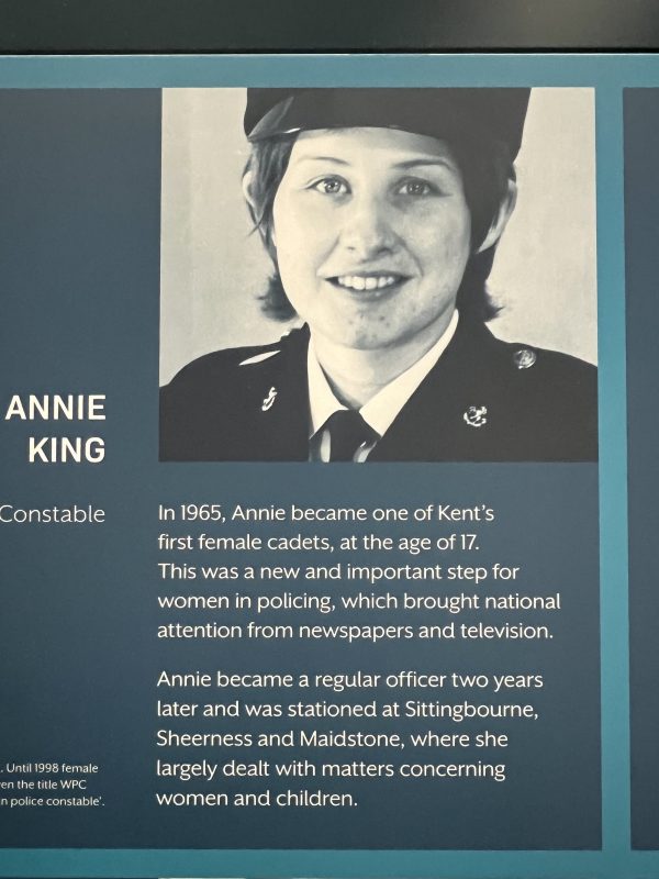 Annie at the age of 17 became one of Kent's first women cadets