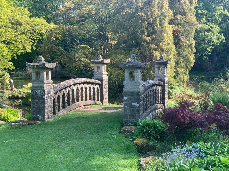 The Japanese garden built by Willie and Jeannie Dawes in the early 20th century. The 1910 Japan-British Exhibition in the White City grounds featured two large gardens sparking a vogue for Japanese style gardens