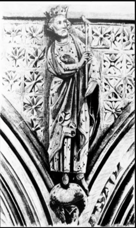 EW Tristram's reconstruction of St Edward from the south triforium at Westminster Abbey