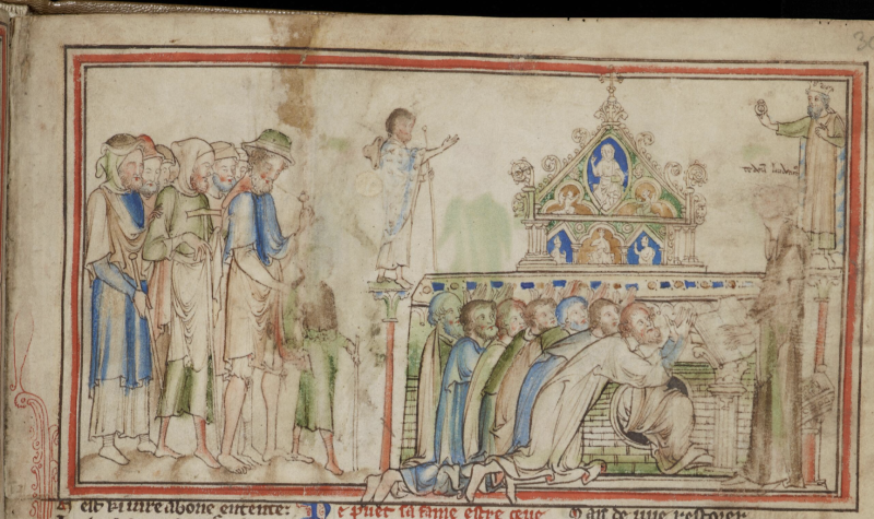 An illustration of St Edward the Confessor's shrine from La Estoire de Seint Aedward le Rei