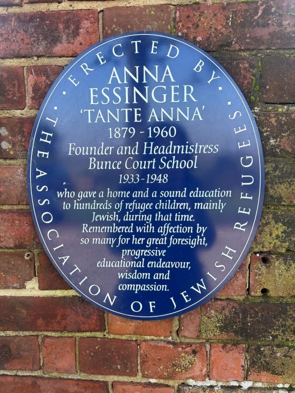 Plaque at Bunce Court, Otterden, Kent