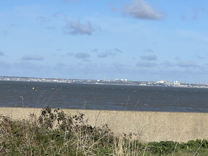 The view across to Southend-on-Sea