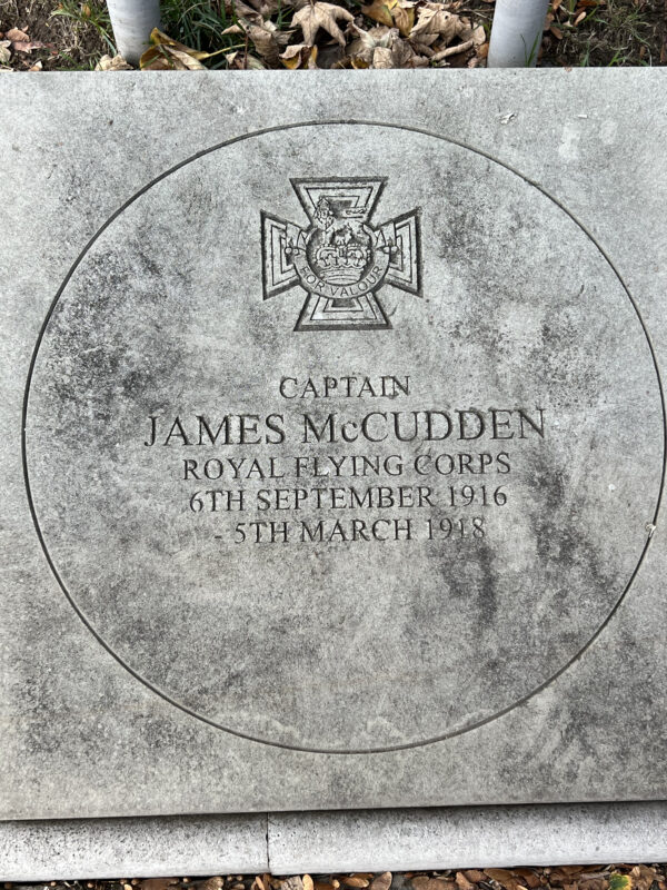 Capt James McCudden who was awarded the Victoria Cross