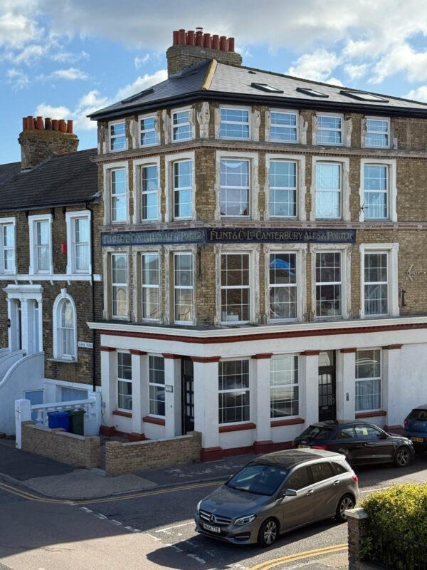 The grander houses of Marine Town are to be found along the sea wall