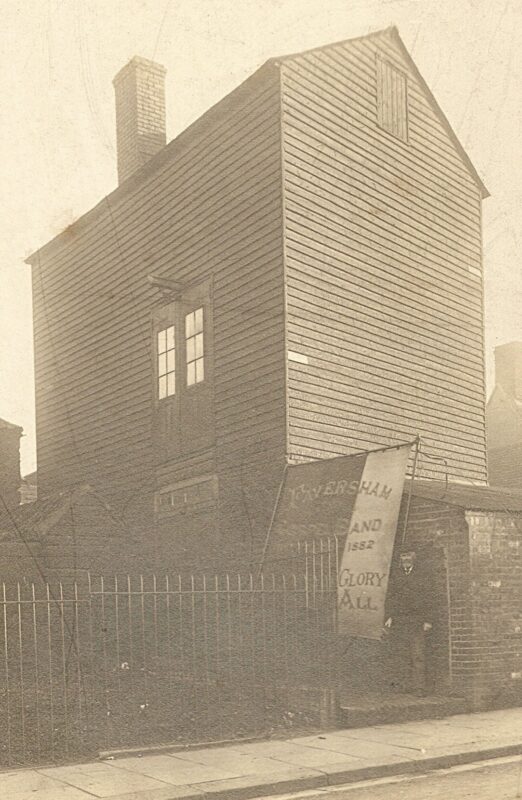 The Chicken Shed on North Lane, the first building used by the Faversham Mission Brass Band