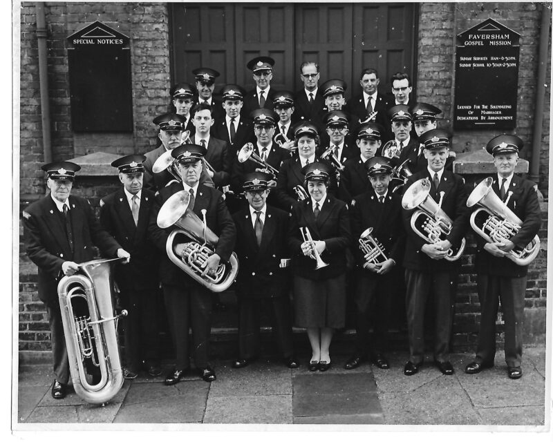Faversham Mission Brass Band in 1962