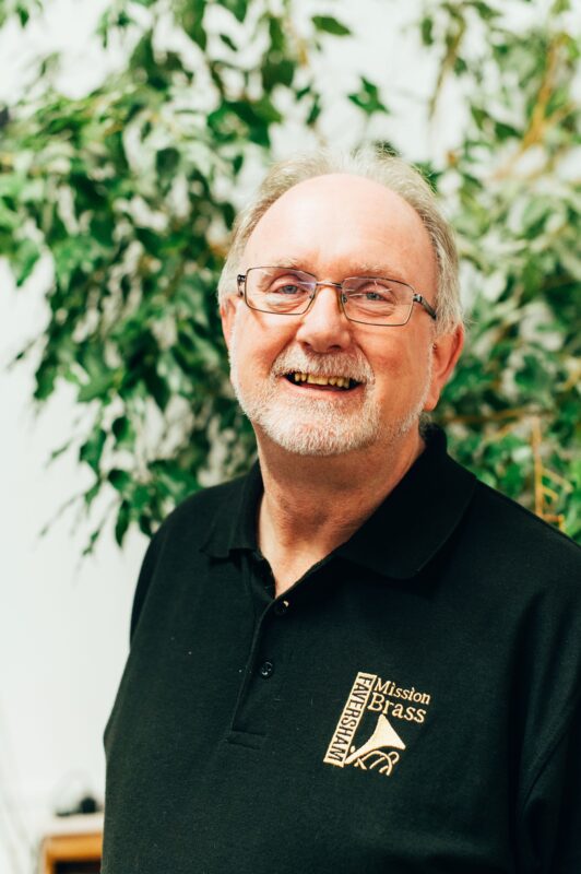 Graham Harmsworth, the Bandmaster who has been playing with the Faversham Mission Brass Band since he was seven