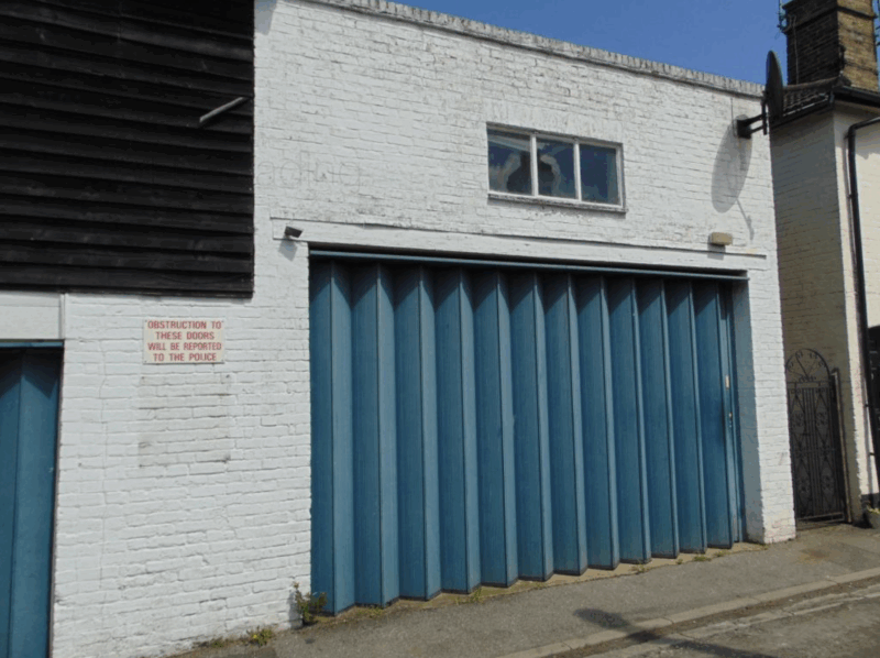 The Nelson Rd entrance to the old workshop