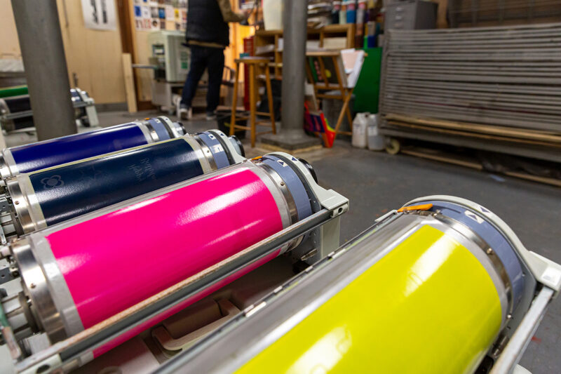 Drums of colour for the Risograph